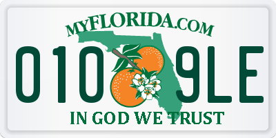 FL license plate 0109LE