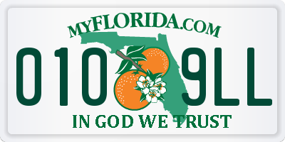 FL license plate 0109LL