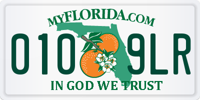 FL license plate 0109LR
