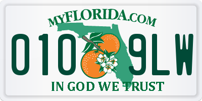 FL license plate 0109LW