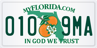 FL license plate 0109MA