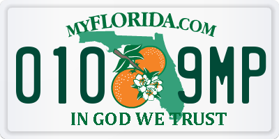 FL license plate 0109MP