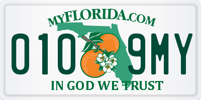 FL license plate 0109MY