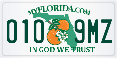 FL license plate 0109MZ