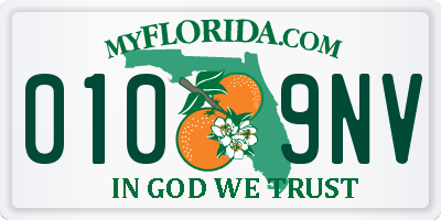 FL license plate 0109NV