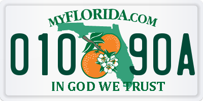 FL license plate 0109OA