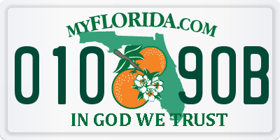FL license plate 0109OB