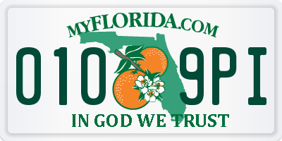 FL license plate 0109PI