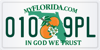 FL license plate 0109PL