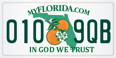 FL license plate 0109QB
