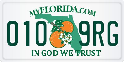 FL license plate 0109RG