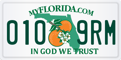 FL license plate 0109RM