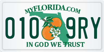 FL license plate 0109RY
