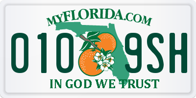 FL license plate 0109SH