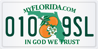 FL license plate 0109SL