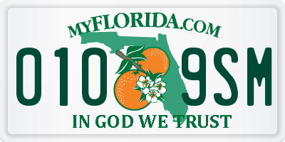 FL license plate 0109SM