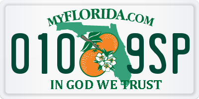 FL license plate 0109SP
