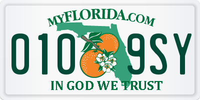 FL license plate 0109SY