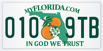 FL license plate 0109TB