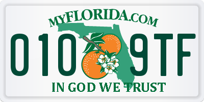 FL license plate 0109TF