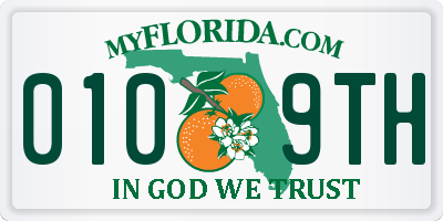FL license plate 0109TH