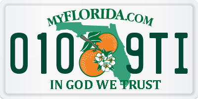 FL license plate 0109TI