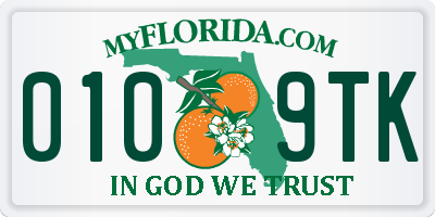 FL license plate 0109TK