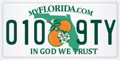 FL license plate 0109TY