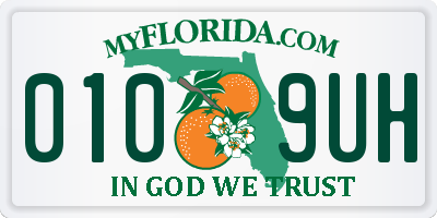 FL license plate 0109UH
