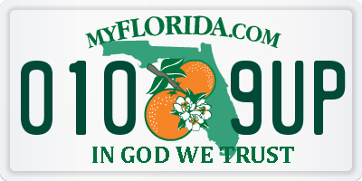FL license plate 0109UP
