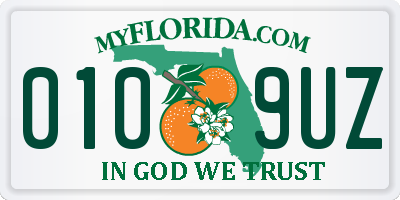 FL license plate 0109UZ