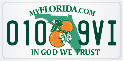 FL license plate 0109VI