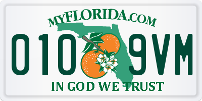 FL license plate 0109VM