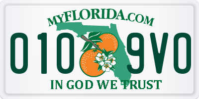FL license plate 0109VO