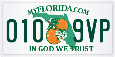 FL license plate 0109VP