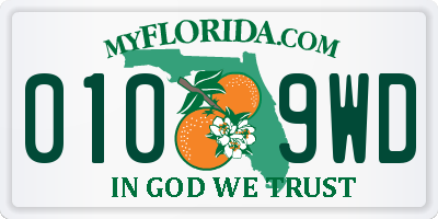 FL license plate 0109WD