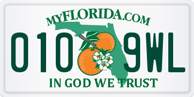 FL license plate 0109WL