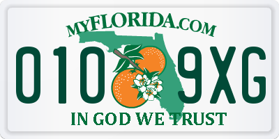 FL license plate 0109XG