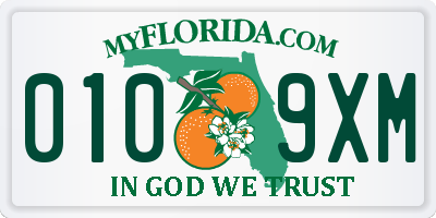 FL license plate 0109XM