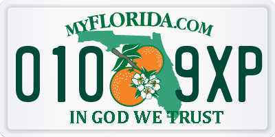 FL license plate 0109XP