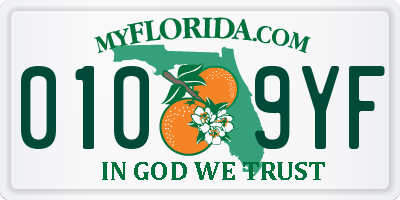 FL license plate 0109YF