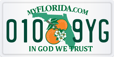 FL license plate 0109YG