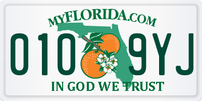 FL license plate 0109YJ