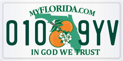 FL license plate 0109YV