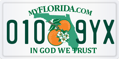 FL license plate 0109YX