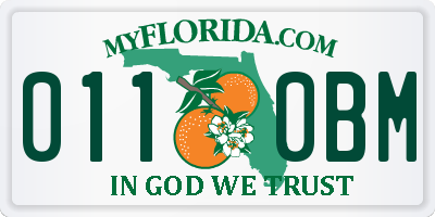 FL license plate 0110BM
