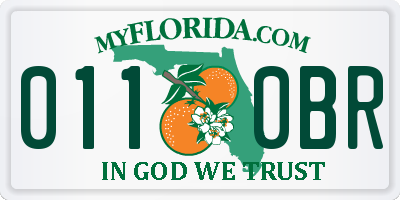 FL license plate 0110BR