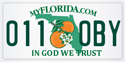 FL license plate 0110BY
