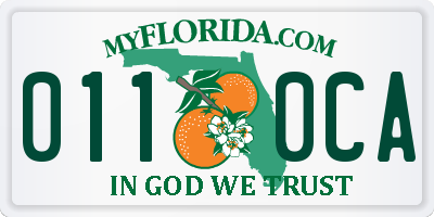 FL license plate 0110CA