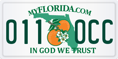 FL license plate 0110CC